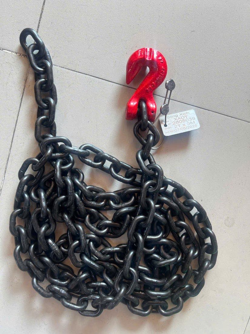 Sling xích 1 chân KBC với tag kiểm tra SWL 2 tấn x 3m của Xuyên Á Đại Thành